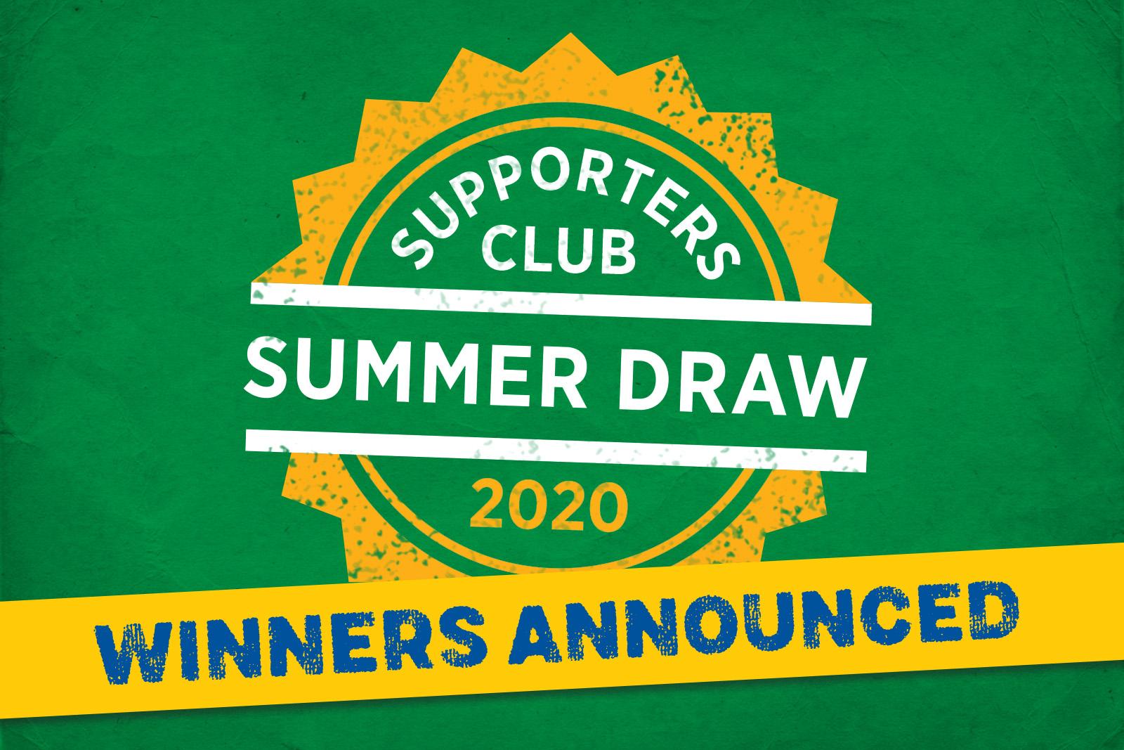 Supporters Club Draw 2020 Winners
