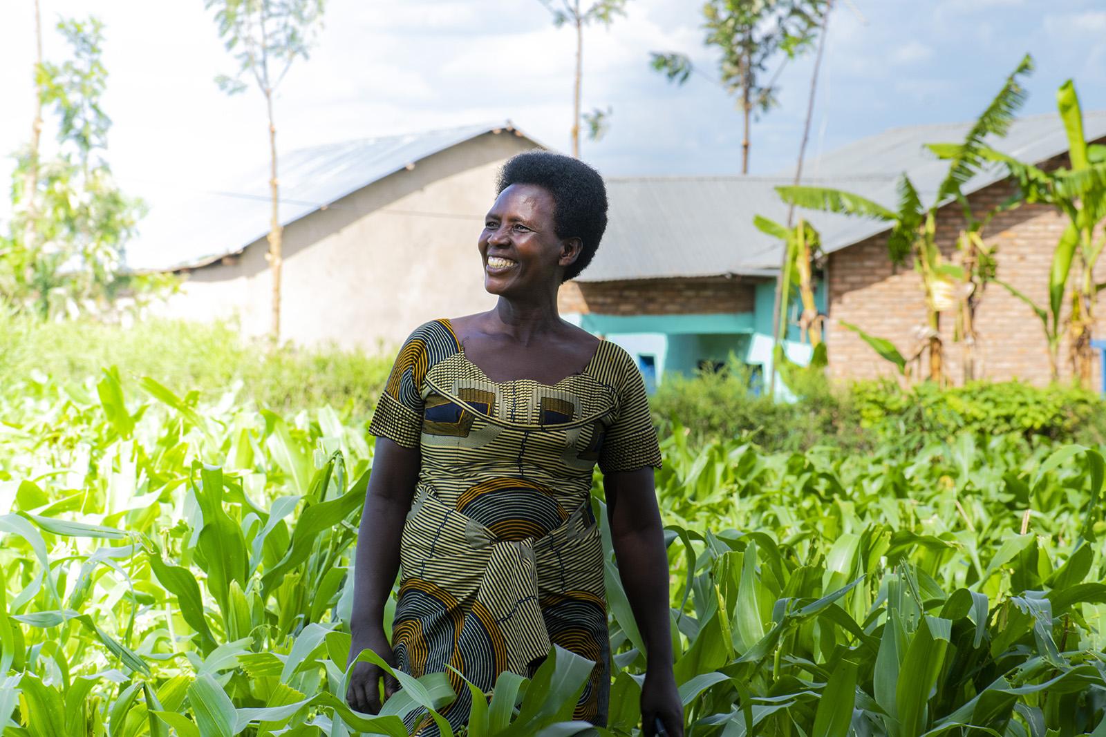 Consolee in her maize field